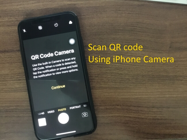 1 Отсканируйте QR-код с помощью камеры iPhone