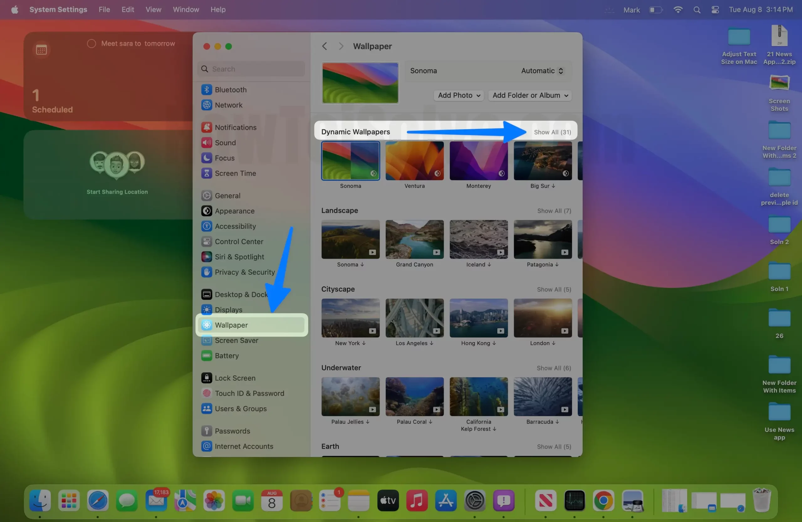 Where is dynamic Wallpapers for your Mac