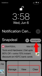 2 Expand Group notification on iPhone lock screen in notification center