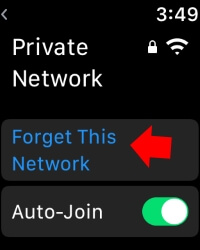 3 Forgot Joined WiFi network on Apple Watch