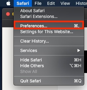 4 Safari Preferences on mac to share password using airdrop