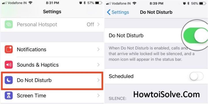 Enable Do Not Disturb Mode bedtime mode on iPhone iOS 12