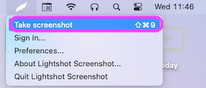 Take Screenshot on Mac using Snipping tool on Mac