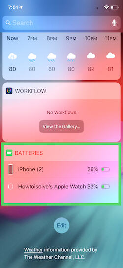 2 Enable Battery Widget on iPhone