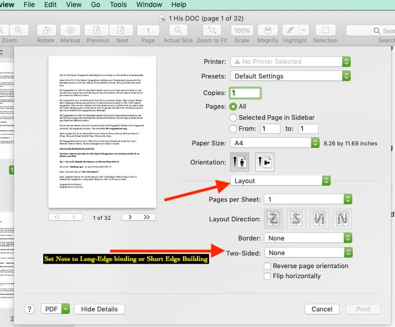 print double sided mac word 2008