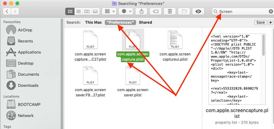 2 Delete Plist for Screenshoot on Mac