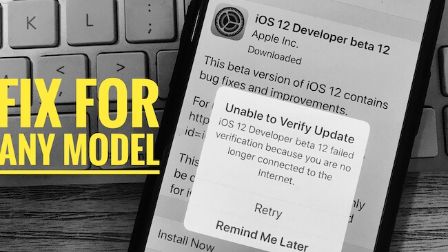 1 Unable to Verify update iPhone error Fix