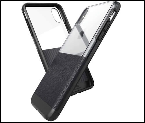 2 X Doria Dash iPhone XS Max Leather Clear Case