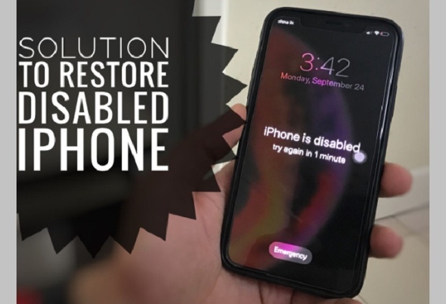 iPhone XS Max is disabled how to restore