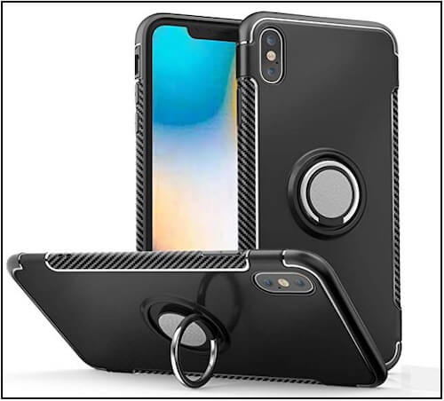 1 ELOVEN iPhone XS max Kickstand Противоударная крышка держателя кольца