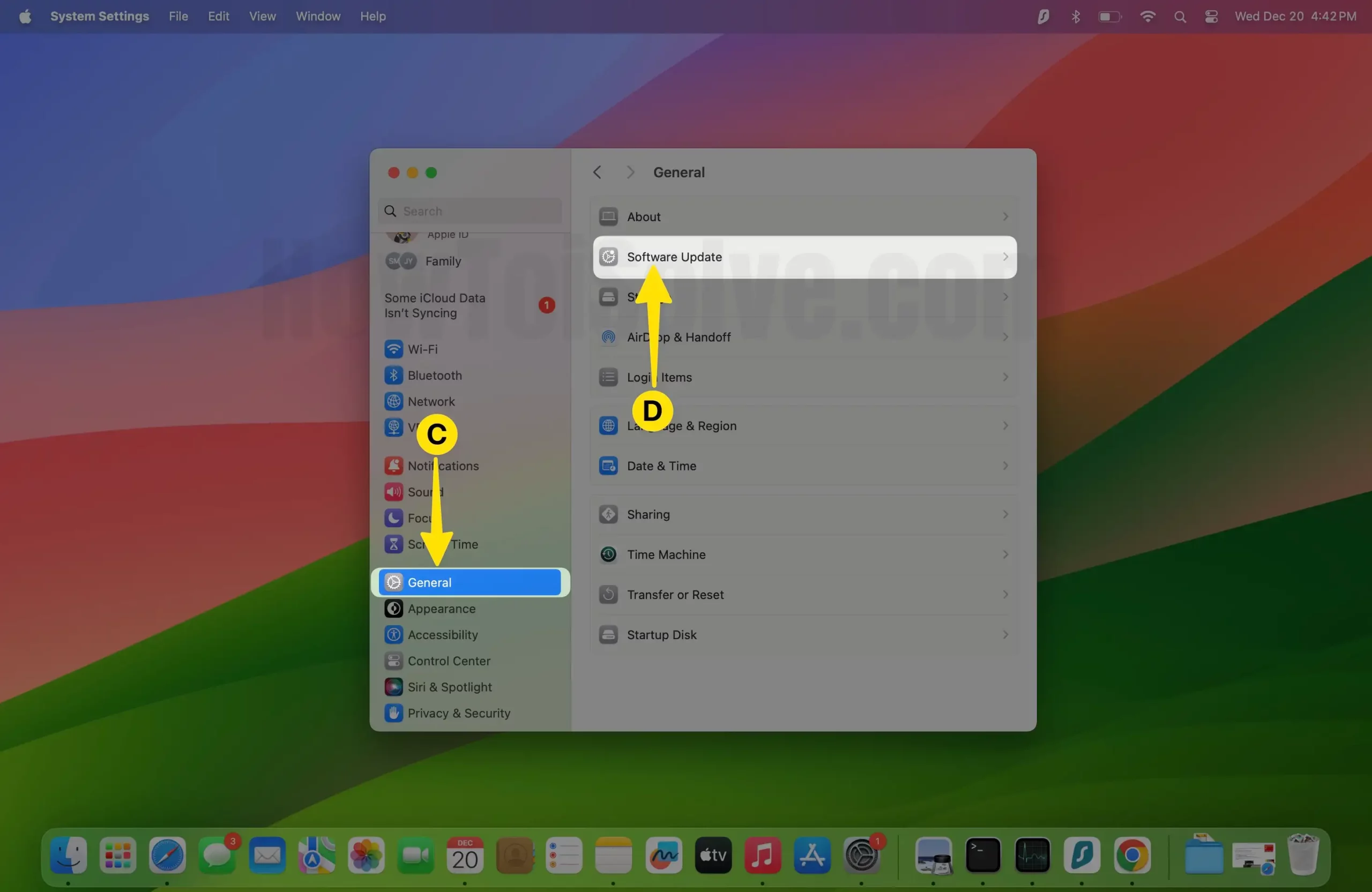 ipad safari not loading images Choose General Select Software Update on Mac