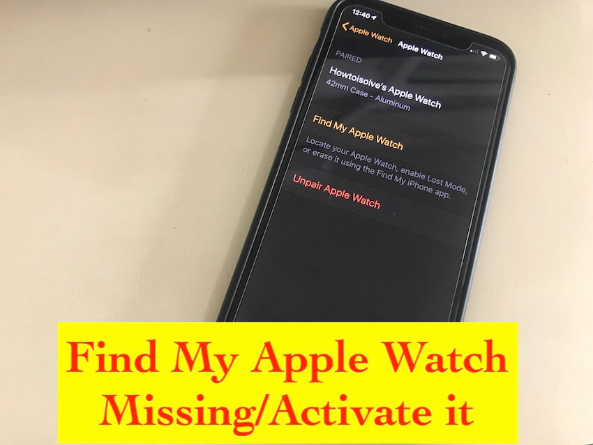 i lost my apple watch