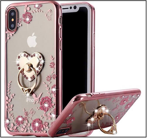 4 Protective Bumper Luxury ring holder iPhone XS Max