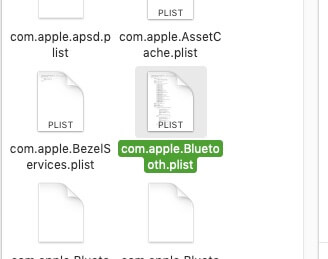 Plist-файл Bluetooth на Mac