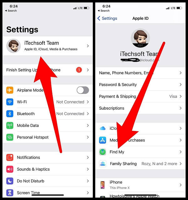 Find My Settings on iPhone in iOS Update (1)