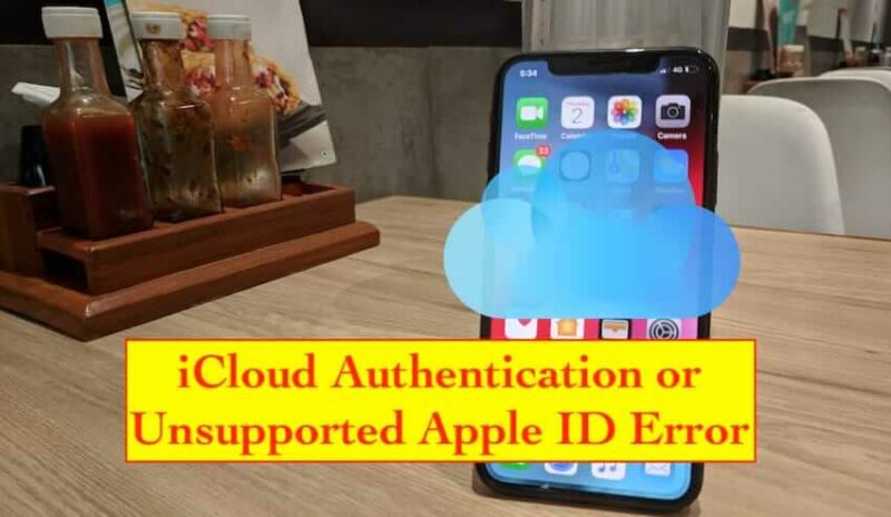iCloud Authentication or unsupported Apple ID error (1)
