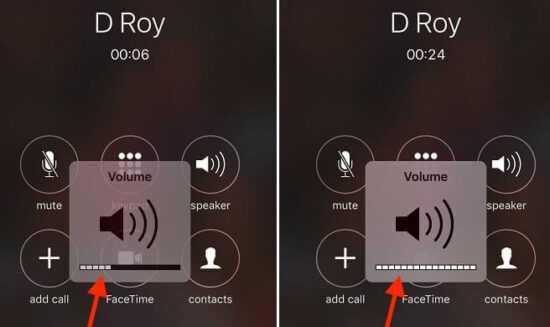 1 increase Call volume on iPhone XS