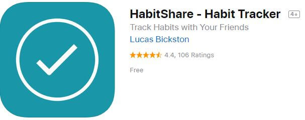 Habitshare iPhone habit tracking app