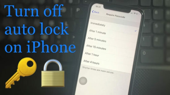 Turn off Auto lock on iPhone XR iPhone XS max and iPhone XS