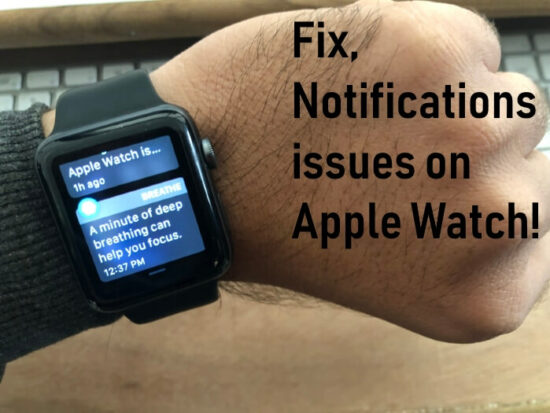 Cant get notifications on apple watch