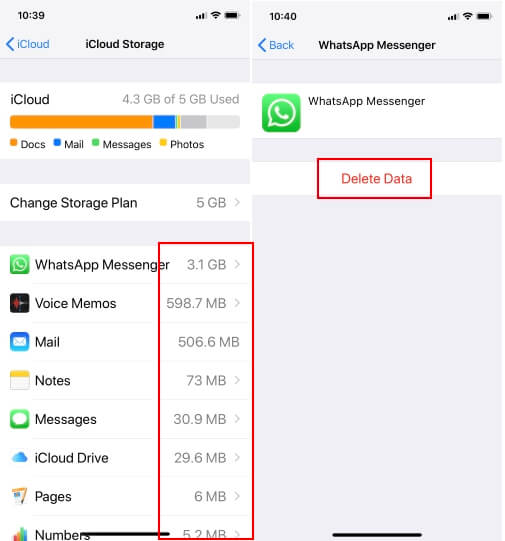 Удалить старые данные приложения или Удалить приложение из icloud на iphone