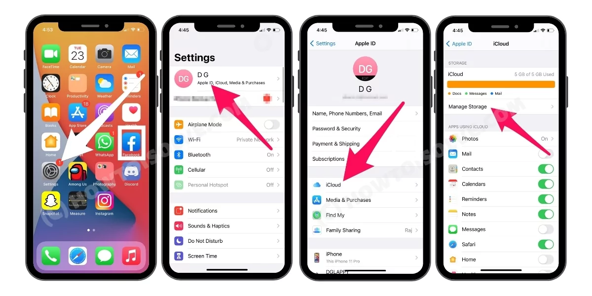 delete an app from icloud backup to free up storage space