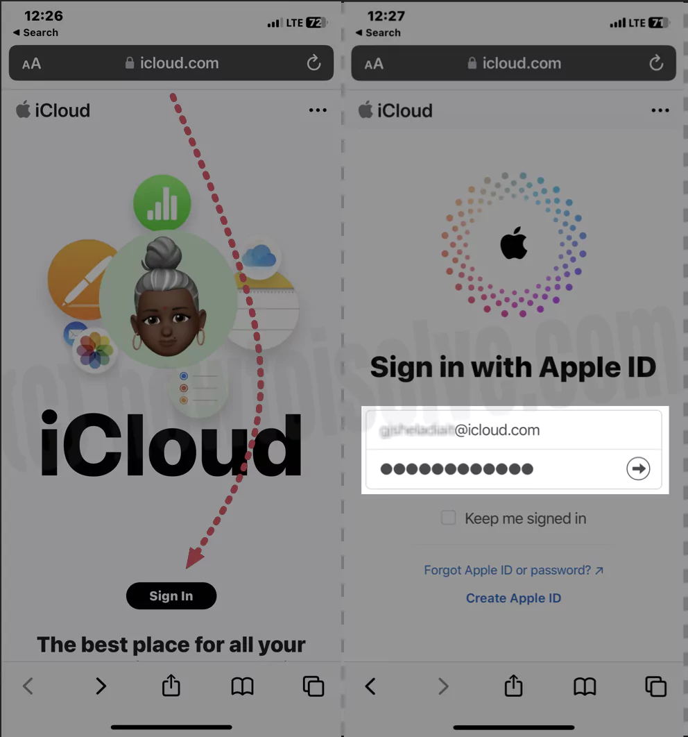 open-icloudcom-on-iphone