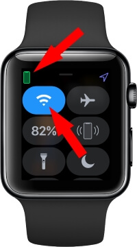 Apple Watch должны быть подключены к iPhone и Wi-Fi включен
