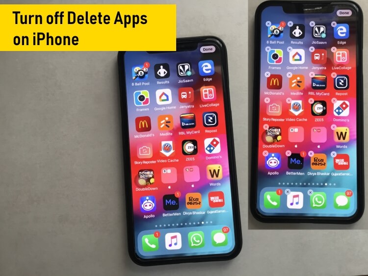 Turn off Delete App on iPhone