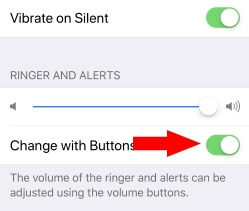 Change Volume of Ringtone and alerts using side button