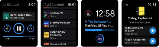 Outcast Apple Watch Podcast app