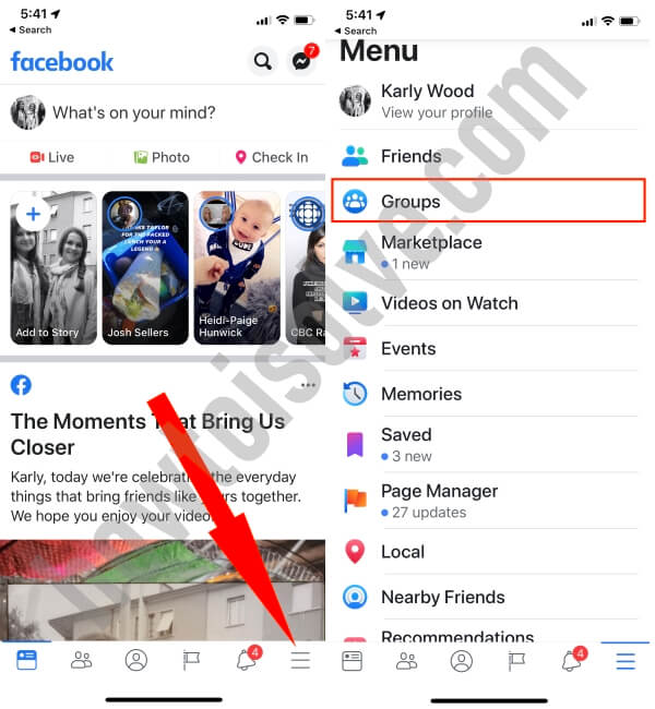 Leave Facebook Group on iPhone
