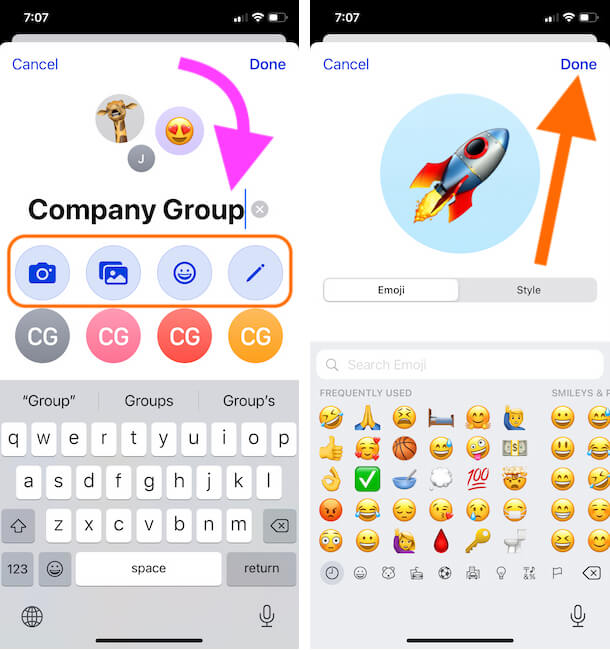 Add Group name and Photo on iMessage on iPhone and iPad app
