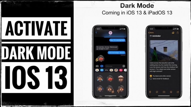 Enable Dark Mode iOS 13 iPhone and iPad