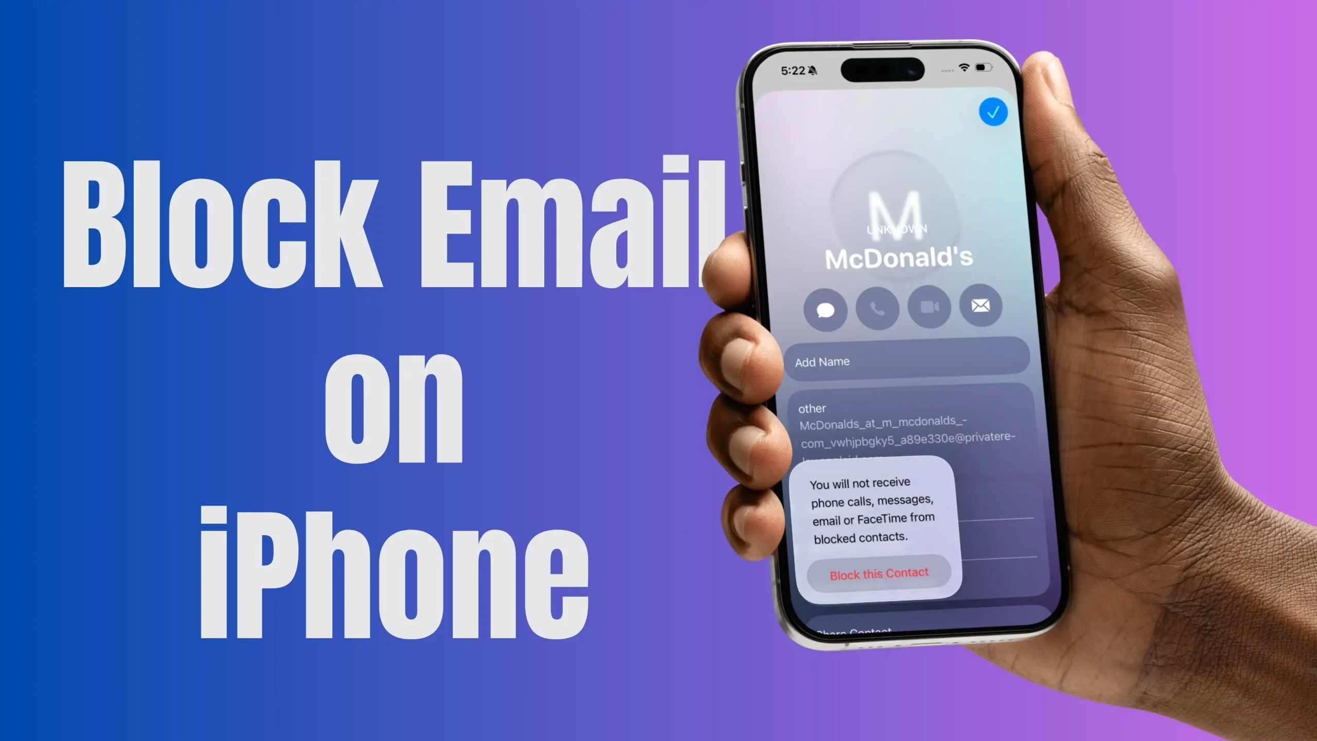 how to block unwanted email on iPhone