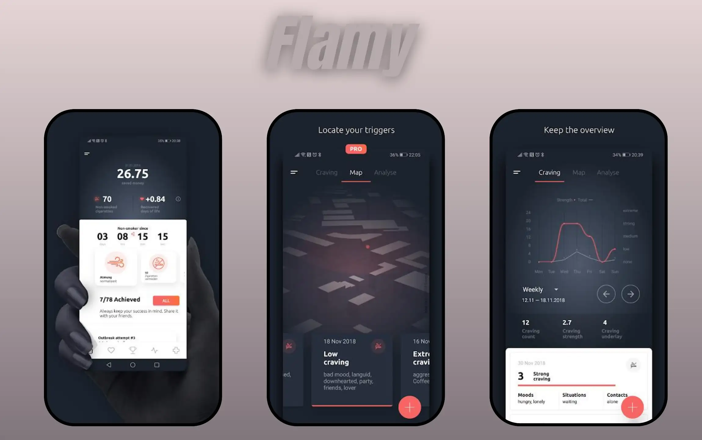 Flamy Quit Smoking App for iPhone