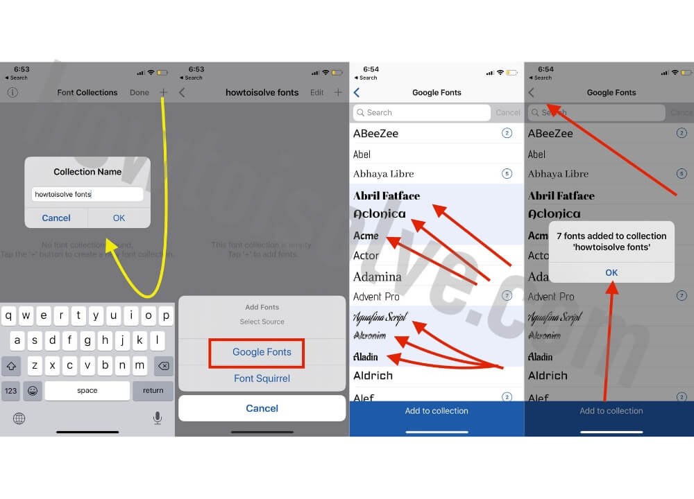 Download Fonts and install