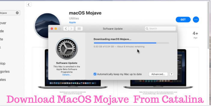 Download MacOS Mojave from MacOS catalina Mac App Store for Downgrade
