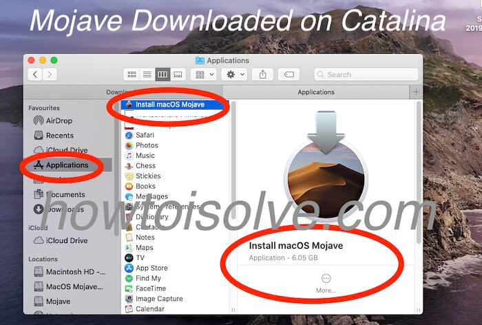 Download install MacOS Mojave app file on Finder