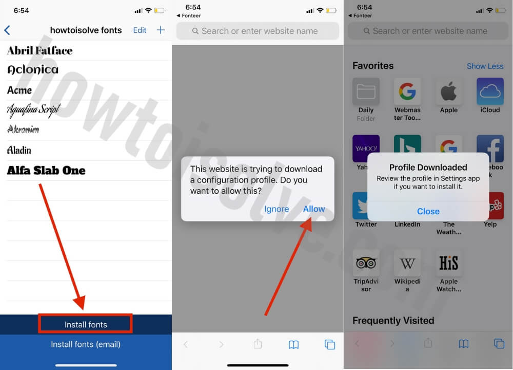 Install Fonts on iPhone and iPad