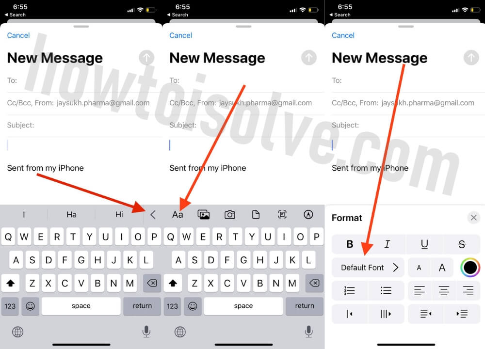 Use Custom Fonts on iPhone mail app