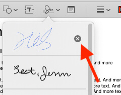 delete Saved Signature on Mac Preview