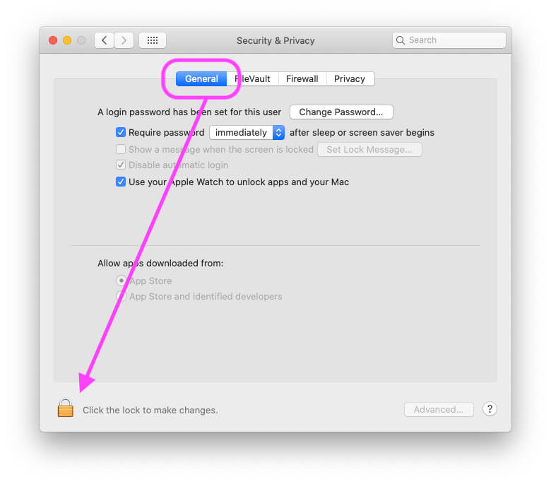 Make Changes on Security and Privacy on MacBook System Preferences