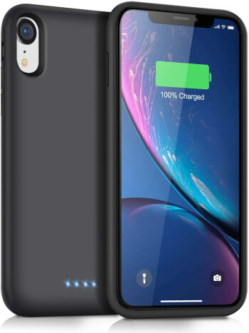 QTShine Rechargeable Battery Case for iPhone XR