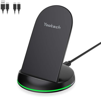 Yootech Wireless Charger Qi-Certified 10W Max Wireless Charging Stand