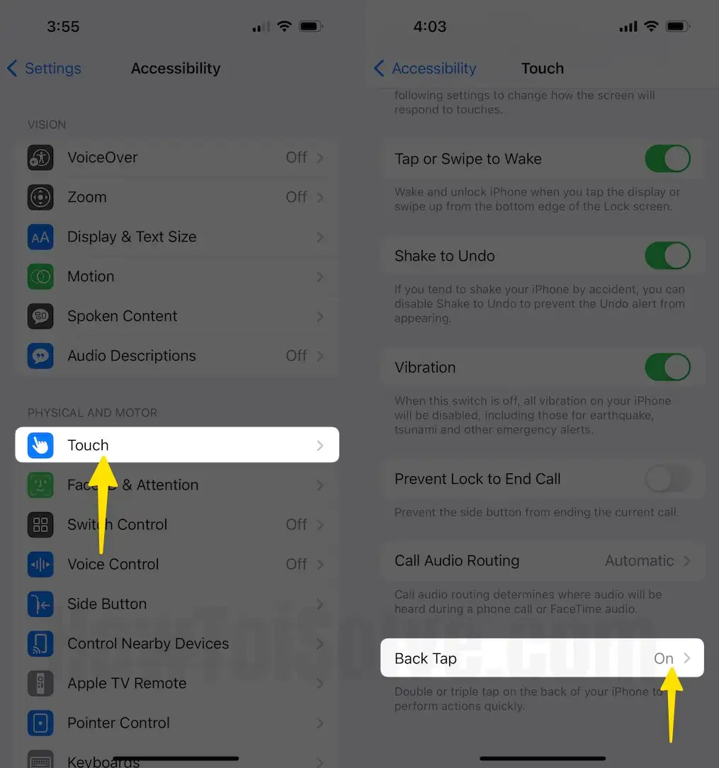 Enable Back Tap On iPhone