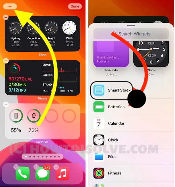 Add New Widget on iPhone Home screen
