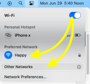 WiFi Network on MacOS Big Sur