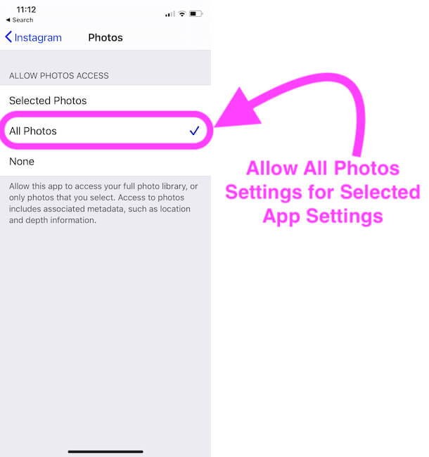 Allow All Photos to Access by app on iPhone and Skip Popup for Select Photos