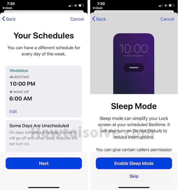 Enable Sleep Mode on iPhone Bad Time Setup
